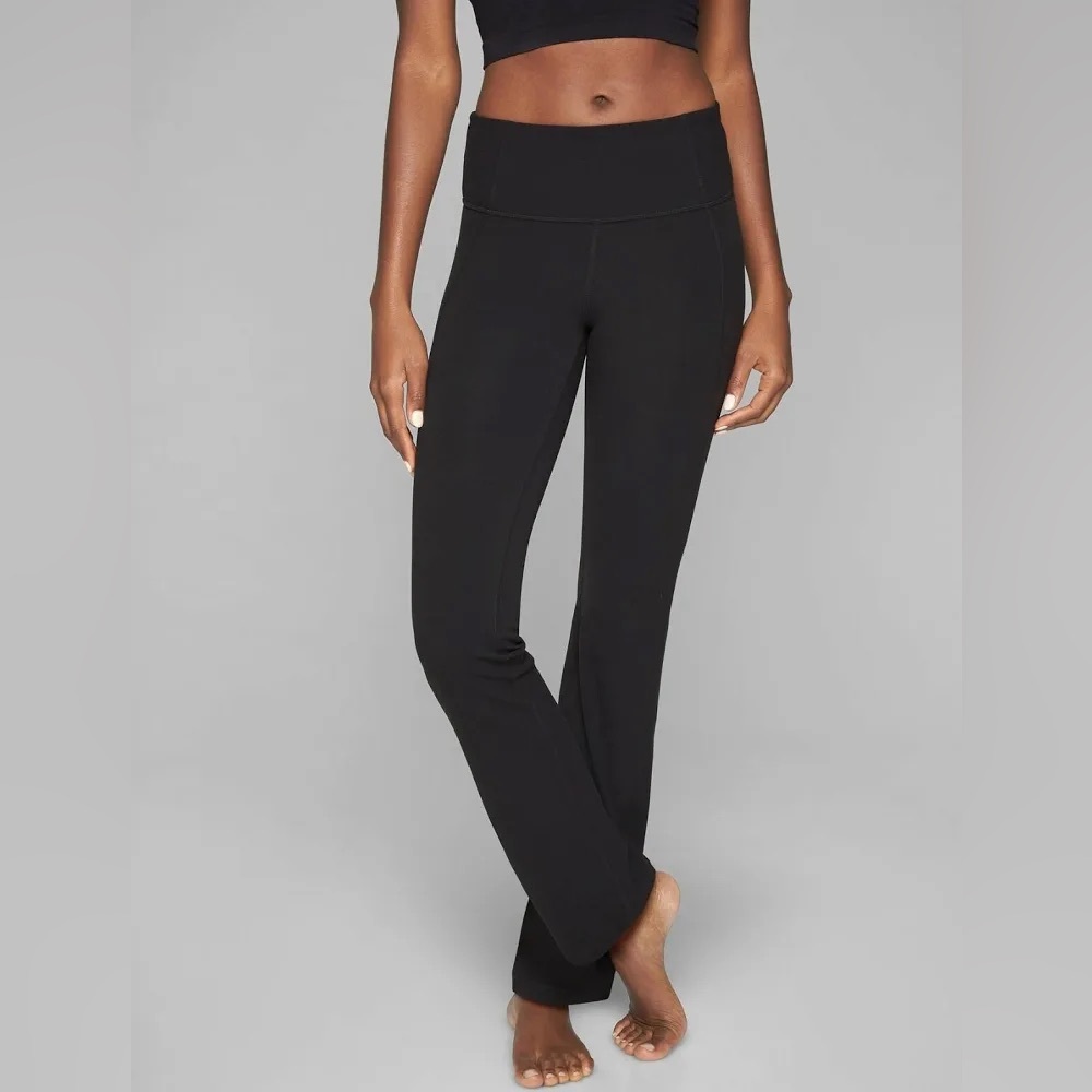 Athleta Powervita Straight Leg Pants Black Size Small